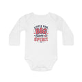 "Little Fan, Big Team Spirit" Long-Sleeve Organic Infant Onesie